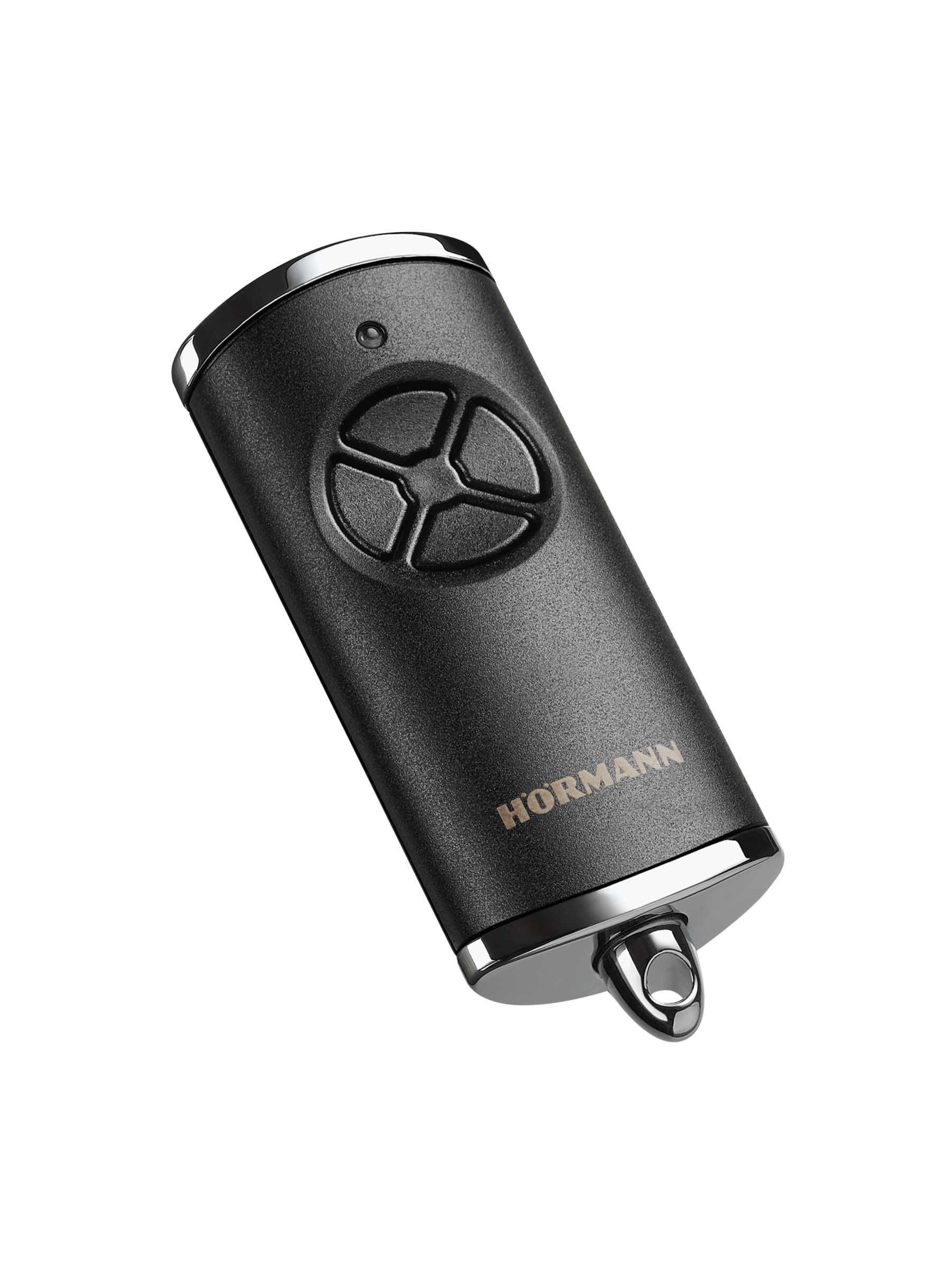 Hörmann Handsender HSE 4 BS  (BiSecur-Technologie), Chrom-Kappe schwarz